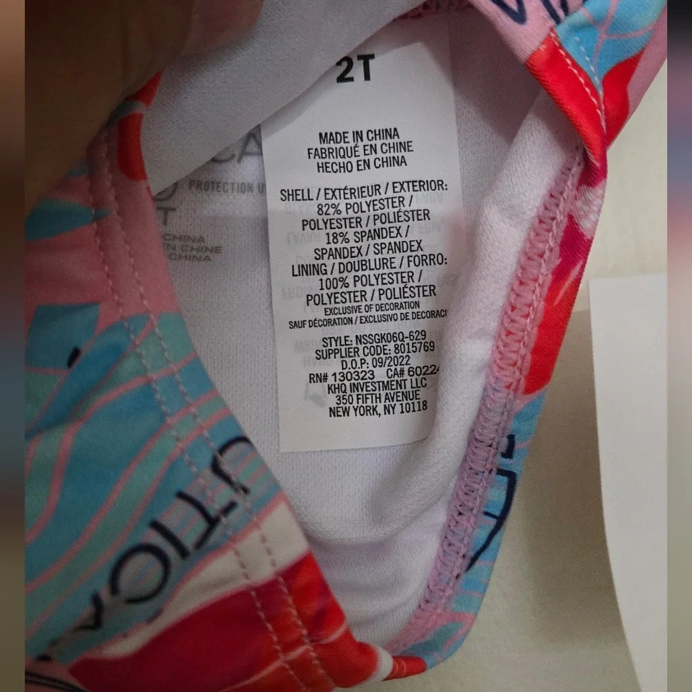 Nautica Two-Piece Rashguard Swimsuit Set, UPF 50+ Sun Protection, Quick-Dry - Picture 7 of 9